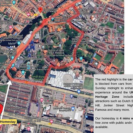 "Cloth Art Homestay" 4 Min Walk To Car Free Zone By Shine Stay Malacca Exterior foto